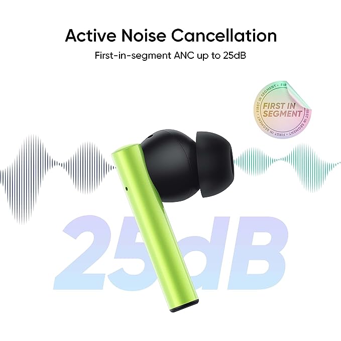 realme Buds Air 2 True Wireless in Ear Earbuds with Active Noise Cancellation (ANC), Super Low Latency Gaming Mode, Smart Wear Detection, Fast Charging & Up to 25Hrs Playtime (Closer Green) realme Buds Air 2 True Wireless in Ear Earbuds with Active Noise Cancellation (ANC), Super Low Latency Gaming Mode, Smart Wear Detection, Fast Charging & Up to 25Hrs Playtime (Closer Green)